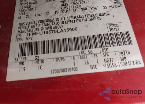 2008 Ford Expedition Eddie Bauer/King Ranch from USA, damaged, VIN 1FMFU18578LA15900